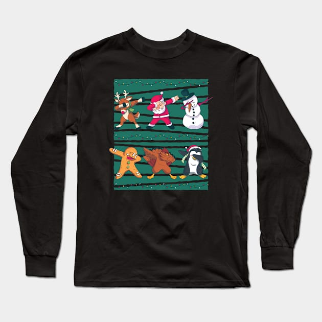 Christmas Dab Long Sleeve T-Shirt by BamBam